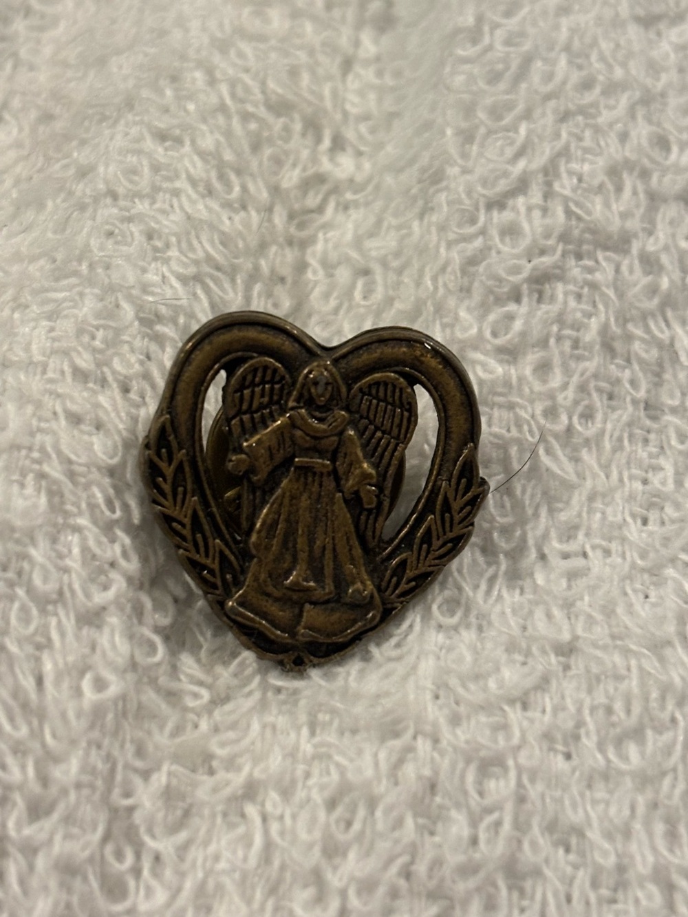 Vintage D&D marketing Guardian Angel Heart Pin